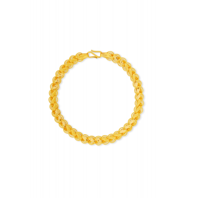 Serene Lotus 22K Gold Design Bracelet