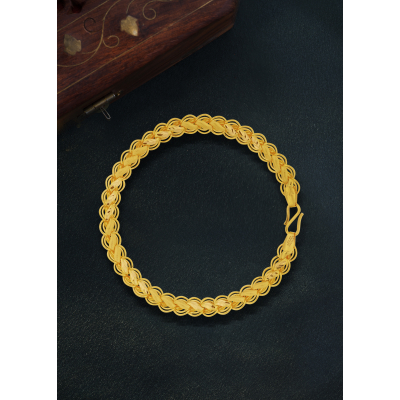 Serene Lotus 22K Gold Design Bracelet