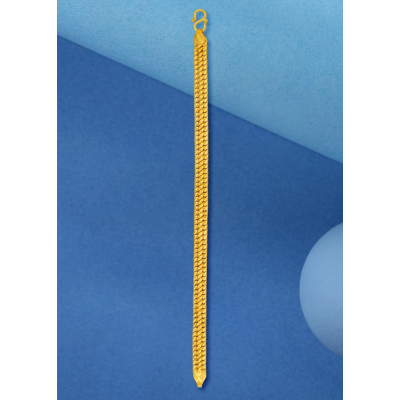 Sleek Hollow 22K Gold Bracelet