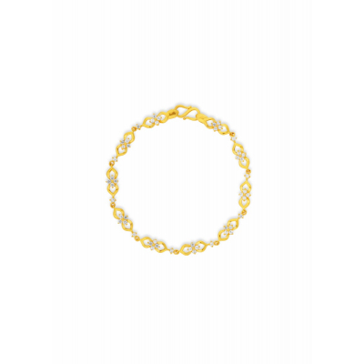 Radiant Floral 22K Gold Design Bracelet