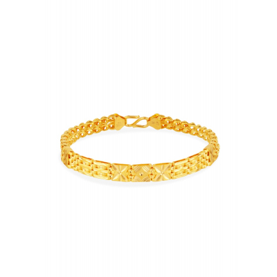 Classic Hollow 22K Gold Chain Bracelet