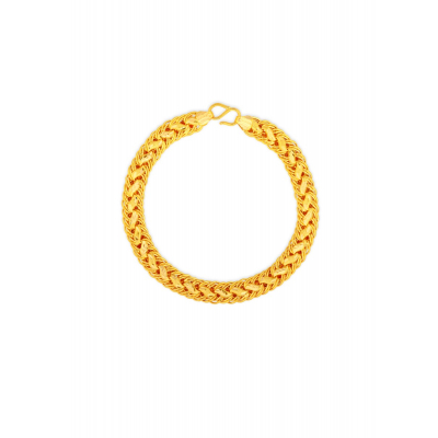 Symbolic Swastik 22K Gold Linking Bracelet