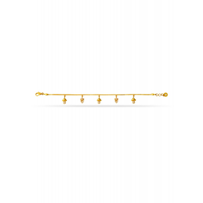 Graceful Floral 22K Gold Bracelet