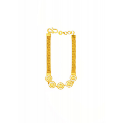 Trending Lightweight 22K Gold Daily Bracelet