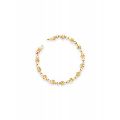 Sparkling Stone 22K Gold Bracelet