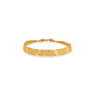 Textured Edge 22K Gold Bracelet