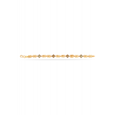 Geometric Glow 22K Gold Bracelet