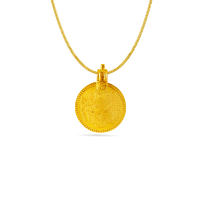 Blessings of Lakshmi 22K Gold Traditional Pendant