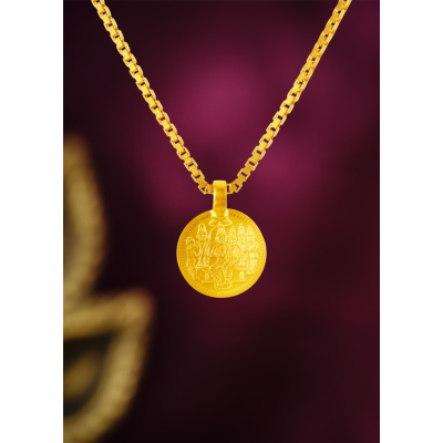Divine Duo 22K Gold Coin Traditional Pendant