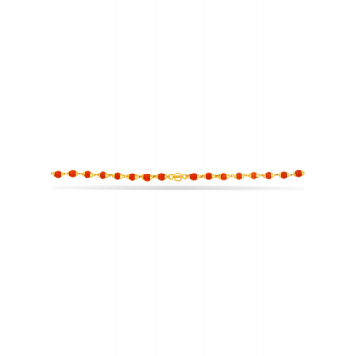 Elegant Coral Mala 22K Gold Chain
