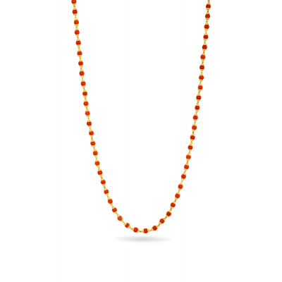Elegant Coral Mala 22K Gold Chain