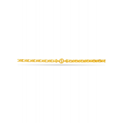 Hollow Diamond 22K Gold Shape Chain