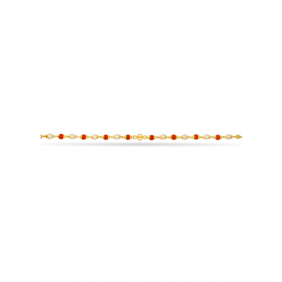 Pearl and Coral 22K Gold Chain