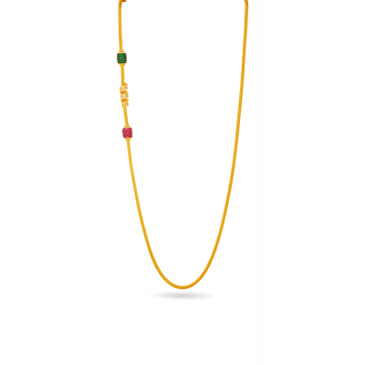 Fancy Color Stone 22K Gold Chain