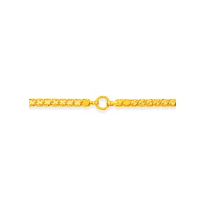 Bold Hollow 22K Gold Leaf Chain