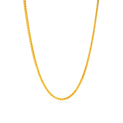 Bold Hollow 22K Gold Leaf Chain