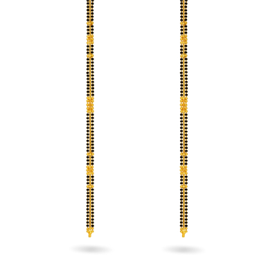 Traditional Black Bead 22K Gold Mangalsutra