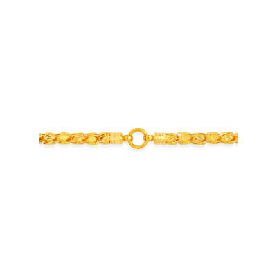 Elegant Cut 22K Gold Hollow Chain