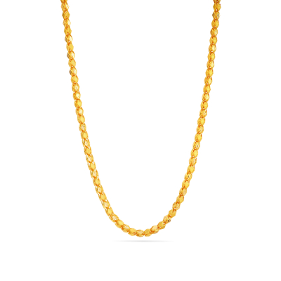 Elegant Cut 22K Gold Hollow Chain