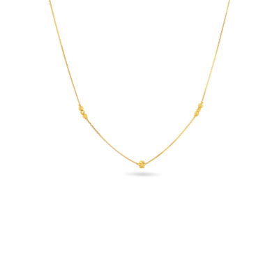 Sophisticated Rhodium 22K Gold Chain