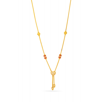 Graceful Floral 22K Gold Women's Chain