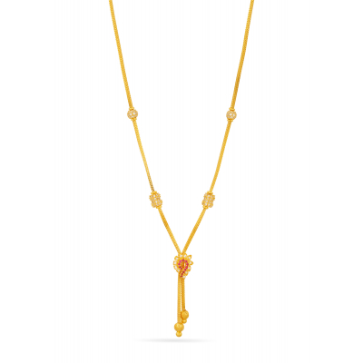 Floral Machine 22K Gold Crafted Chain