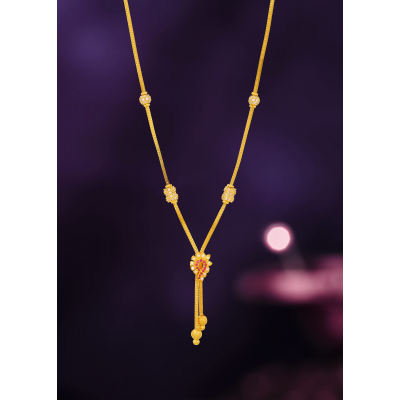 Floral Machine 22K Gold Crafted Chain
