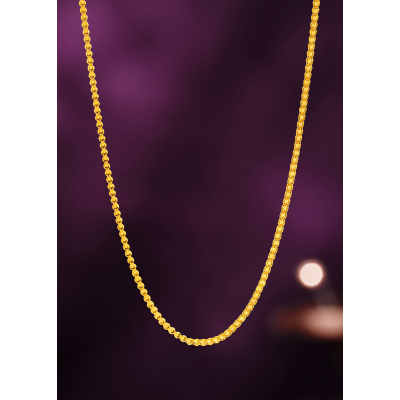Bell-Shaped Ball 22K Gold Wrapped Chain