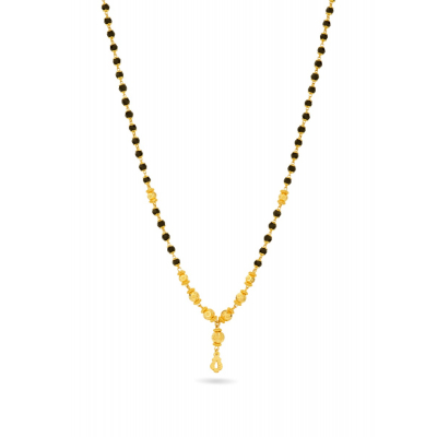 Classic Black 22K Gold Row Mangalsutra