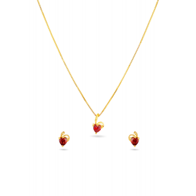 Red Heart 22K Gold Neckwear Set
