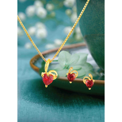 Red Heart 22K Gold Neckwear Set