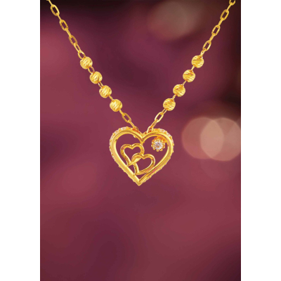 Dual Heart 22K Gold Chain