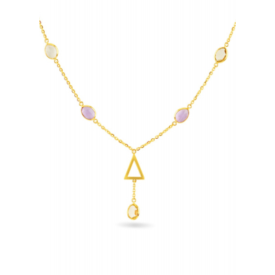 Whimsy Charm 22K Gold Stone Neckwear Set