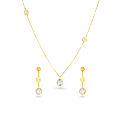 Radiant Round 22K Gold Neckwear Set