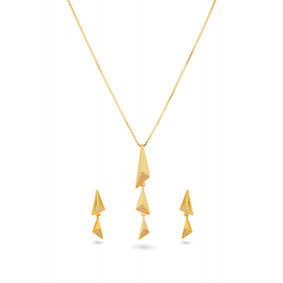 Whispers of Matte Magic 22K Gold Neckwear Set
