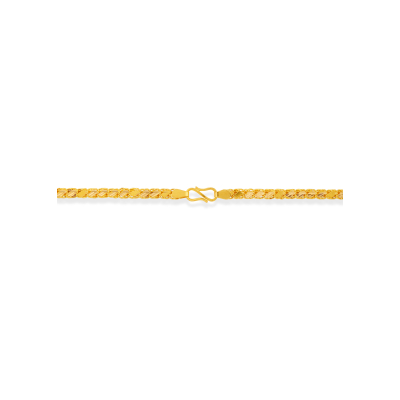 Leaf-Inspired Hollow 22K Gold Chain