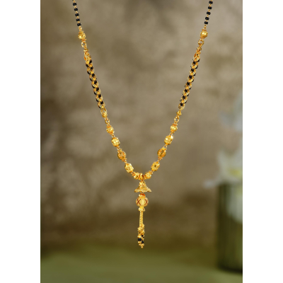 Nano Black Bead 22K Gold Mangalsutra