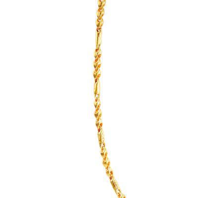 Bahubali Hollow 22K Gold Chain