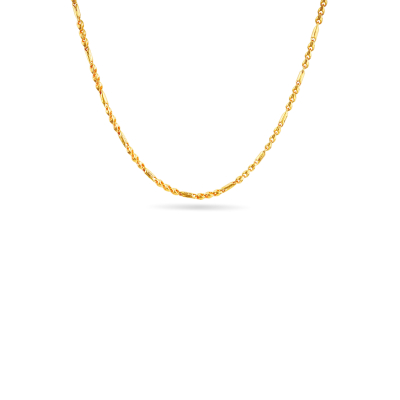 Bahubali Hollow 22K Gold Chain