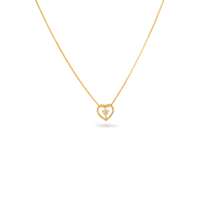 Heart Pendant 22K Gold Chain