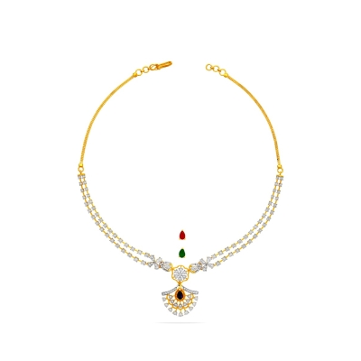 Floral Layers Diamond Necklace