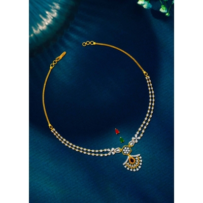 Floral Layers Diamond Necklace