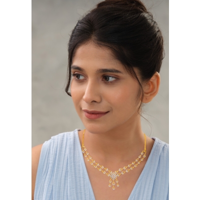 Sunrise Elegance Diamond Necklace