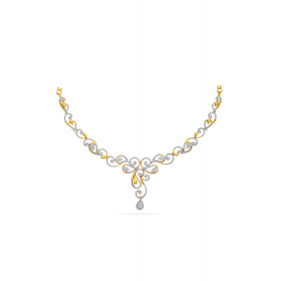 Fallen Leaves Motif Diamond Necklace
