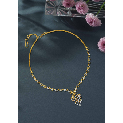 Delicate Mayur Diamond Necklace