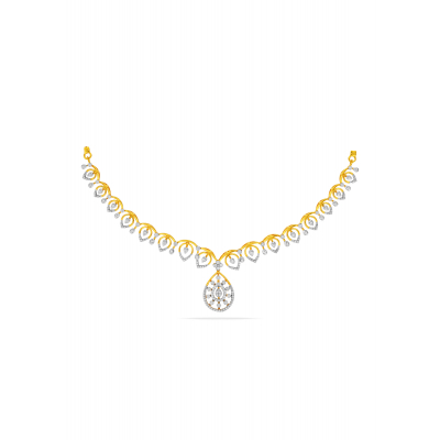 Pretty Petal Cascade Diamond Necklace