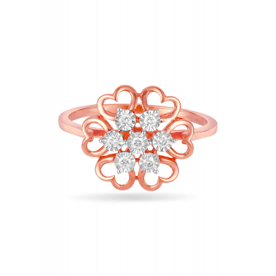 Lovely Flora Diamond Finger Ring