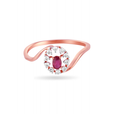 Dahlia-Inspired Diamond Finger Ring