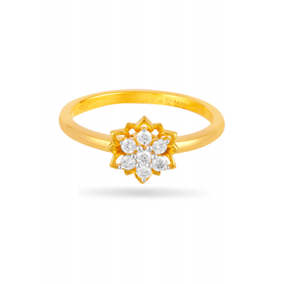 Whispering Bloom Diamond Finger Ring