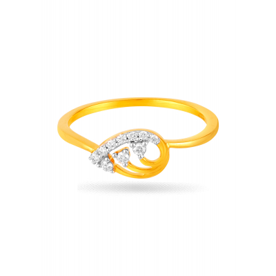 Paisley Charm Diamond Finger Ring